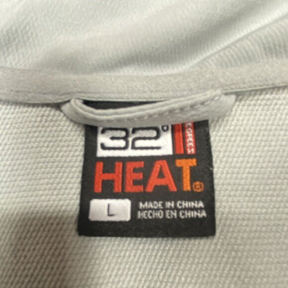 32 Degrees Heat Mens Light Gray Sleeveless Zip-Up Vest Large Polyester/Spandex - Picture 5 of 11